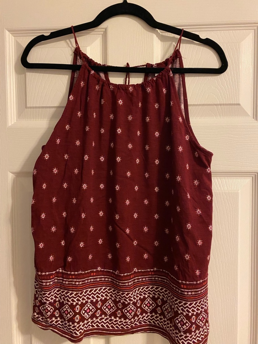 Old Navy Maroon String Tank Sleeveless Top - women’s medium
